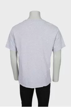 Men's grey printed T-shirt