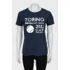 Blue T-shirt with tag