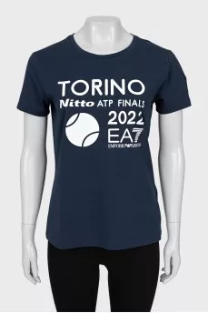Blue T-shirt with tag