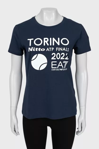 Blue T-shirt with tag