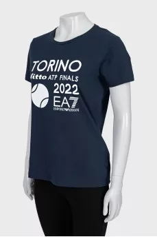 Blue T-shirt with tag