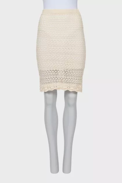 Knitted fitted skirt