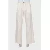 Men's beige trousers with tag
