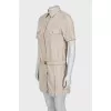 Beige dress with belt