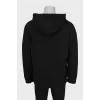 Men's black hoodie with print