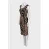 Animal print wool dress