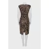 Animal print wool dress