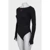 Black long sleeve bodysuit