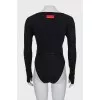 Black long sleeve bodysuit