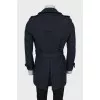 Men's coat with buttons and hook