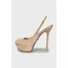 Beige suede shoes