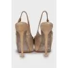 Beige suede shoes