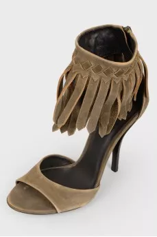 Birka leather leather sandals