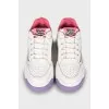 Leather sneakers with high soles