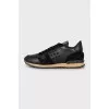 Men's Leather Sneakers with spikes