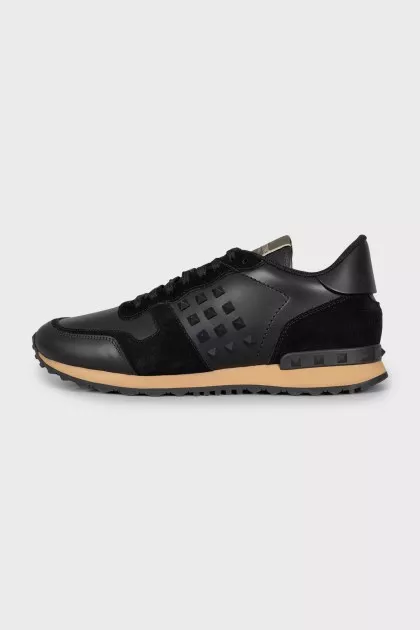Men's Leather Sneakers with spikes