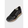 Men's Leather Sneakers with spikes