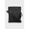 Men's black leather bag