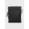 Men's black leather bag