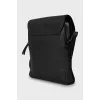 Men's black leather bag
