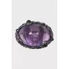 White gold ring with amethyst