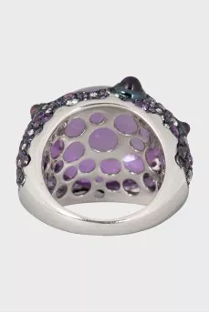 White gold ring with amethyst