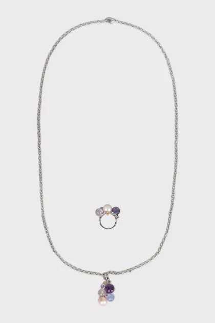 Pendant and ring set Mademoiselle