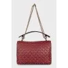Красная сумка Rockstud Spike