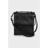 Men's embossed leather bag