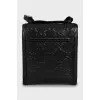 Men's embossed leather bag