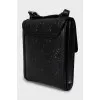Men's embossed leather bag