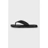 Men's black leather slippers