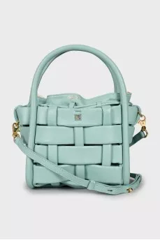 Blue leather bag