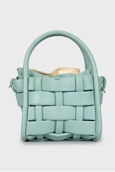 Blue leather bag