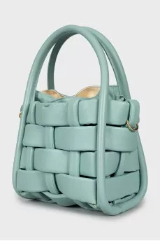 Blue leather bag