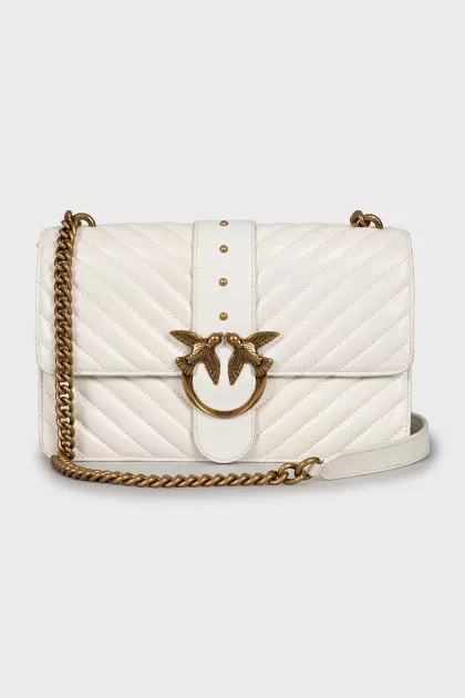 Leather bag on chain