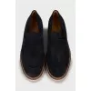 Men's blue suede loafers