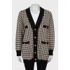 Black and white button down cardigan