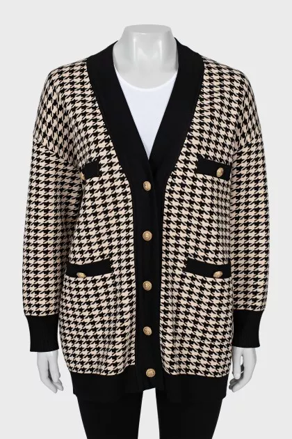 Black and white button down cardigan