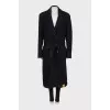 Black coat with belt
