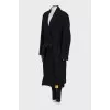 Black coat with belt