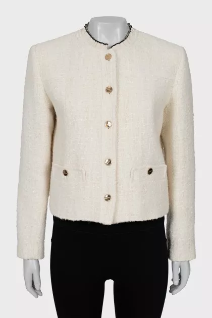 Jacket with gold buttons