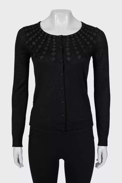 Silk and wool cardigan