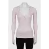 Pink long sleeve with buttons
