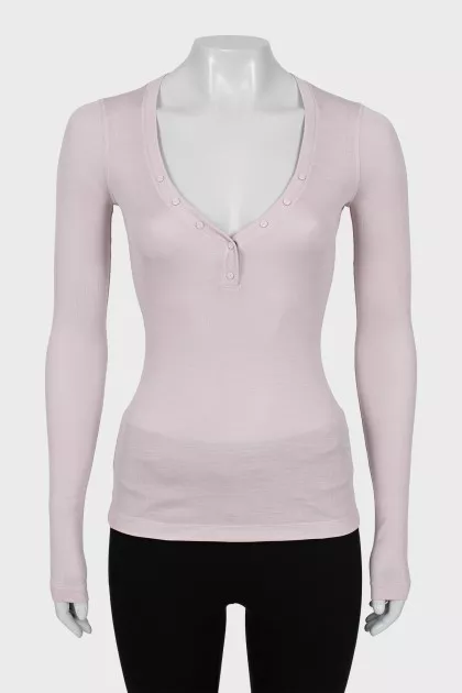 Pink long sleeve with buttons