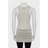 Long cashmere and silk tank top