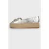 Silver Espadrille with Birka