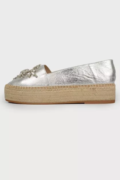 Silver Espadrille with Birka
