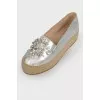 Silver Espadrille with Birka