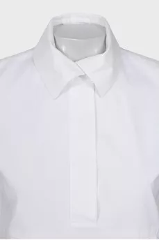 White straight cut blouse